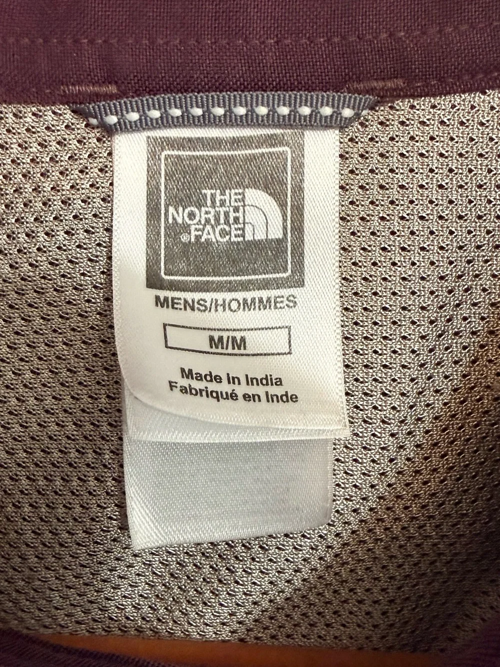 The North Face Men's Casual Button-Down Shirt jacket in plum